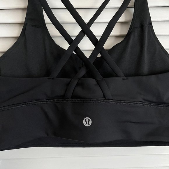 NEW with tags Lululemon Energy Longline Bra Black size 8 - Picture 6 of 9